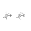 1 Pair Ig Style Classic Style Korean Style Flower Snake Butterfly Plating Inlay Copper Zircon White Gold Plated Gold Plated Ear Studs