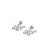 1 Pair Ig Style Classic Style Korean Style Flower Snake Butterfly Plating Inlay Copper Zircon White Gold Plated Gold Plated Ear Studs