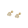 1 Pair Ig Style Classic Style Korean Style Flower Snake Butterfly Plating Inlay Copper Zircon White Gold Plated Gold Plated Ear Studs