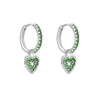 1 Pair Lady Heart Shape Plating Inlay Copper Zircon White Gold Plated Gold Plated Drop Earrings