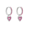 1 Pair Lady Heart Shape Plating Inlay Copper Zircon White Gold Plated Gold Plated Drop Earrings