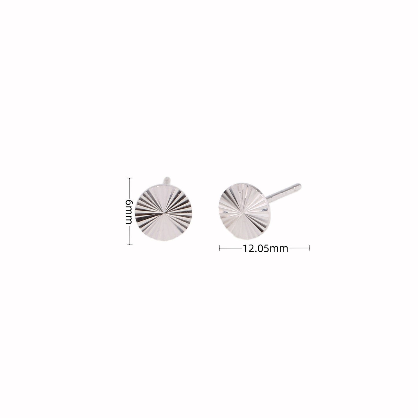 1 Pair Elegant Lady Geometric Plating Sterling Silver Ear Studs