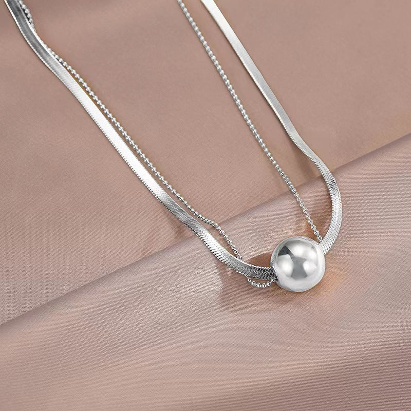 Casual Simple Style Solid Color Titanium Steel Plating 18k Gold Plated Necklace