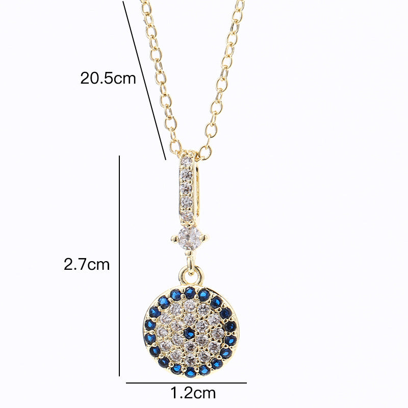 Modern Style Classic Style Geometric Copper Plating Inlay Zircon Pendant Necklace