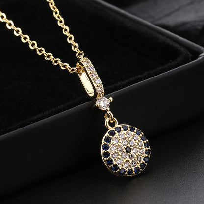 Modern Style Classic Style Geometric Copper Plating Inlay Zircon Pendant Necklace