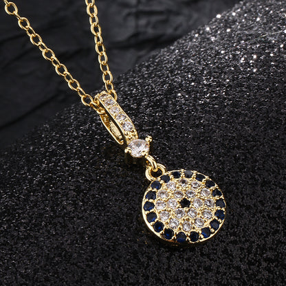 Modern Style Classic Style Geometric Copper Plating Inlay Zircon Pendant Necklace