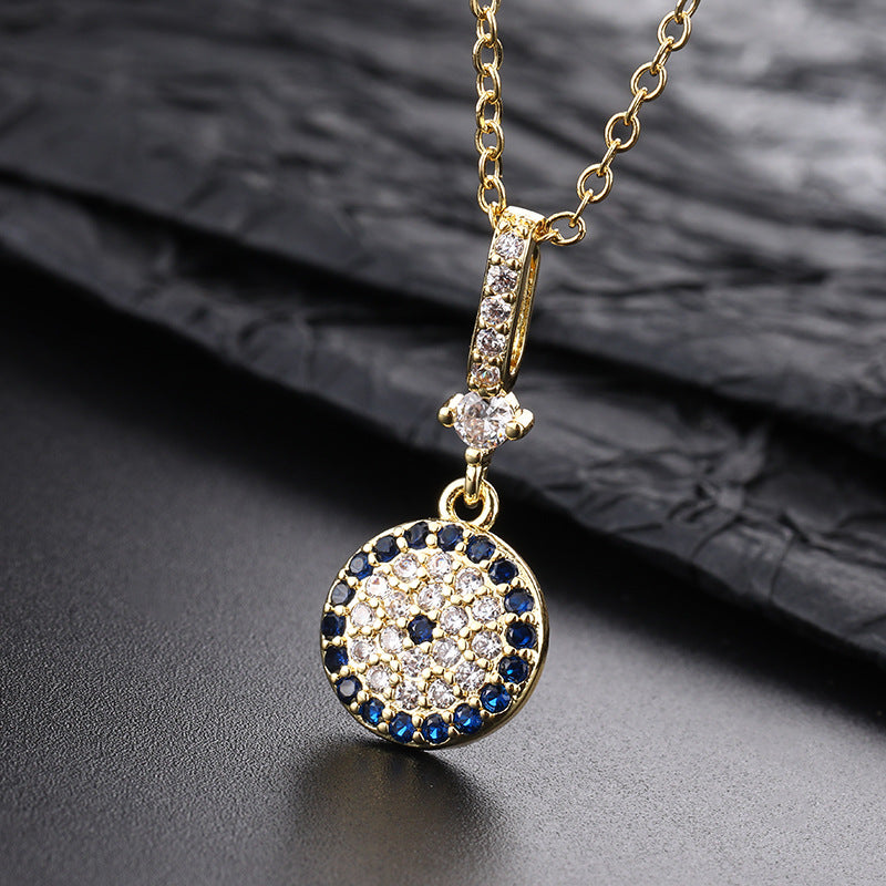 Modern Style Classic Style Geometric Copper Plating Inlay Zircon Pendant Necklace