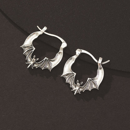 1 Pair Exaggerated Streetwear Bat Plating Alloy Earrings