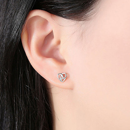 1 Pair Retro Round Inlay Stainless Steel Zircon Ear Studs