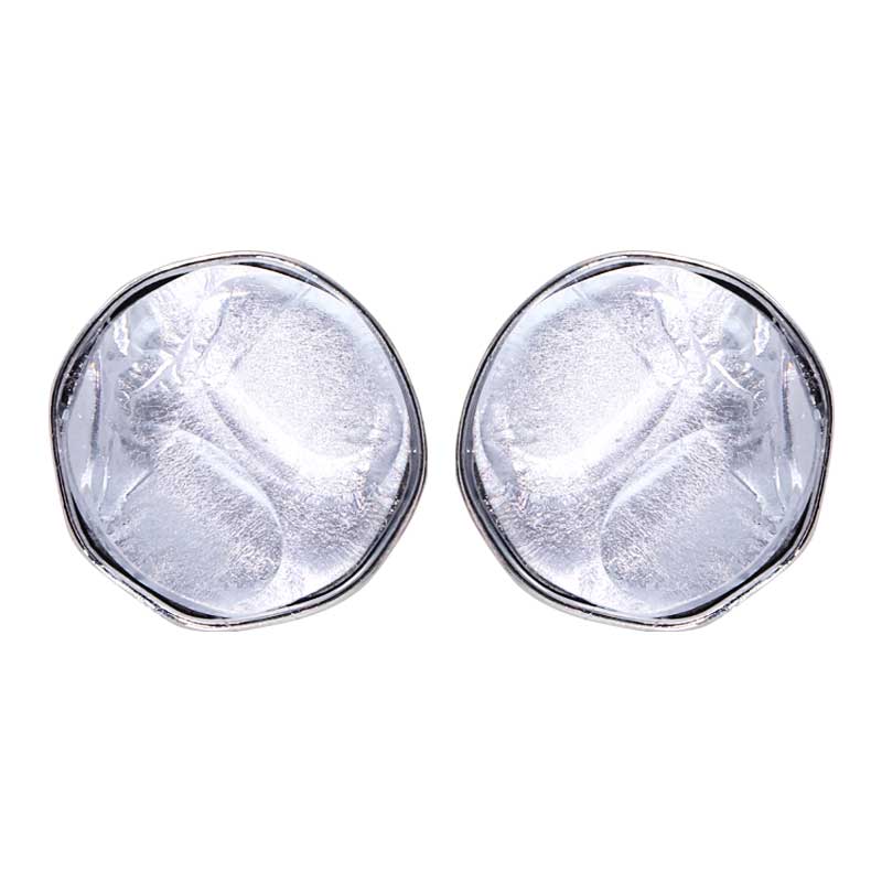 1 Pair Casual Simple Style Round Plating Inlay Alloy Resin Gold Plated Ear Studs