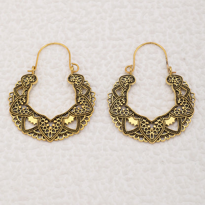 Alloy Vintage Flowers Earring  (alloy) Nhgy2167-alloy