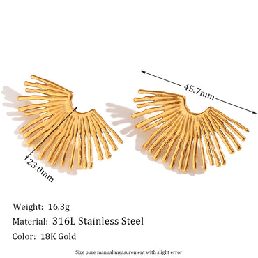 1 Pair Basic Simple Style Classic Style Solid Color Plating Stainless Steel 18k Gold Plated Ear Studs