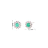 1 Pair Elegant Cute Sweet Flower Plating Inlay Sterling Silver Zircon Ear Studs