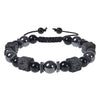 Retro Round Natural Stone Beaded Men'S Bracelets