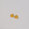 1 Pair Vintage Style Simple Style Heart Shape Plating Stainless Steel 18k Gold Plated Ear Studs