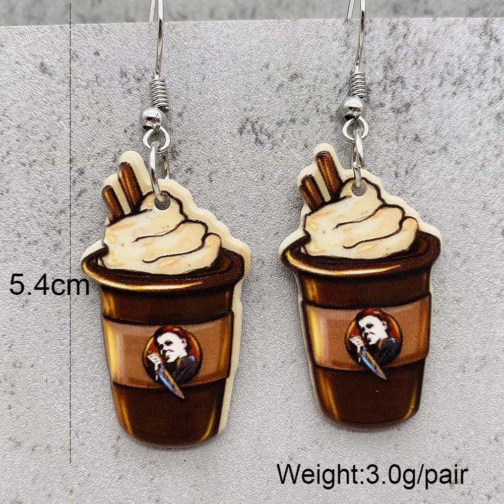 Wholesale Jewelry Modern Style Cartoon Character Fruit Heart Shape Arylic Drop Earrings