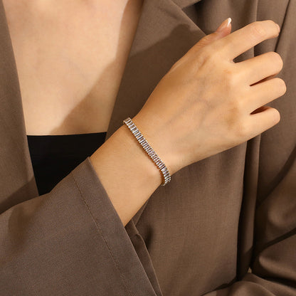 Stainless Steel Elegant Simple Style Solid Color Bracelets