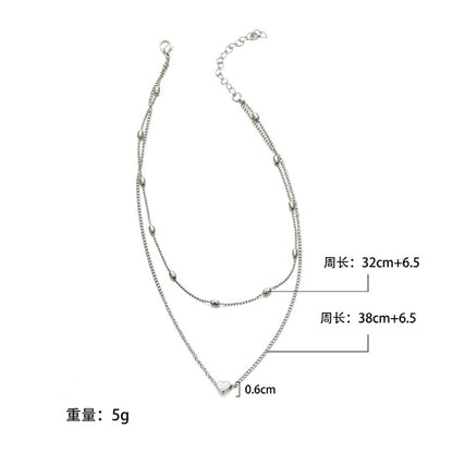 Simple Style Classic Style Heart Shape Alloy Wholesale Layered Necklaces