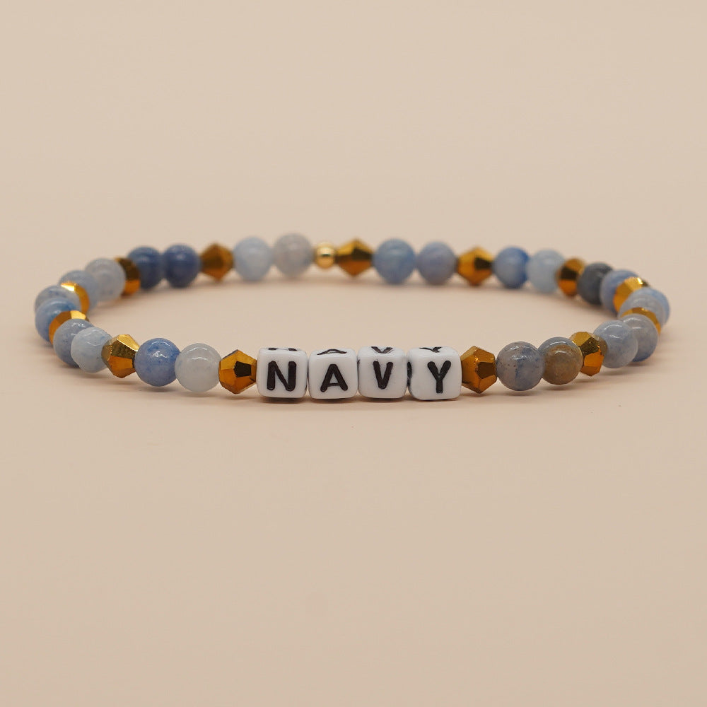 Ethnic Style Letter Artificial Crystal Wholesale Bracelets