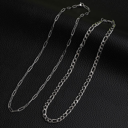 Hip-hop Solid Color Stainless Steel Necklace