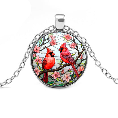 French Style Streetwear Bird Alloy Inlay Glass Unisex Pendant Necklace