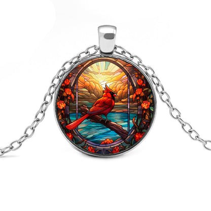 French Style Streetwear Bird Alloy Inlay Glass Unisex Pendant Necklace