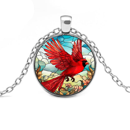 French Style Streetwear Bird Alloy Inlay Glass Unisex Pendant Necklace