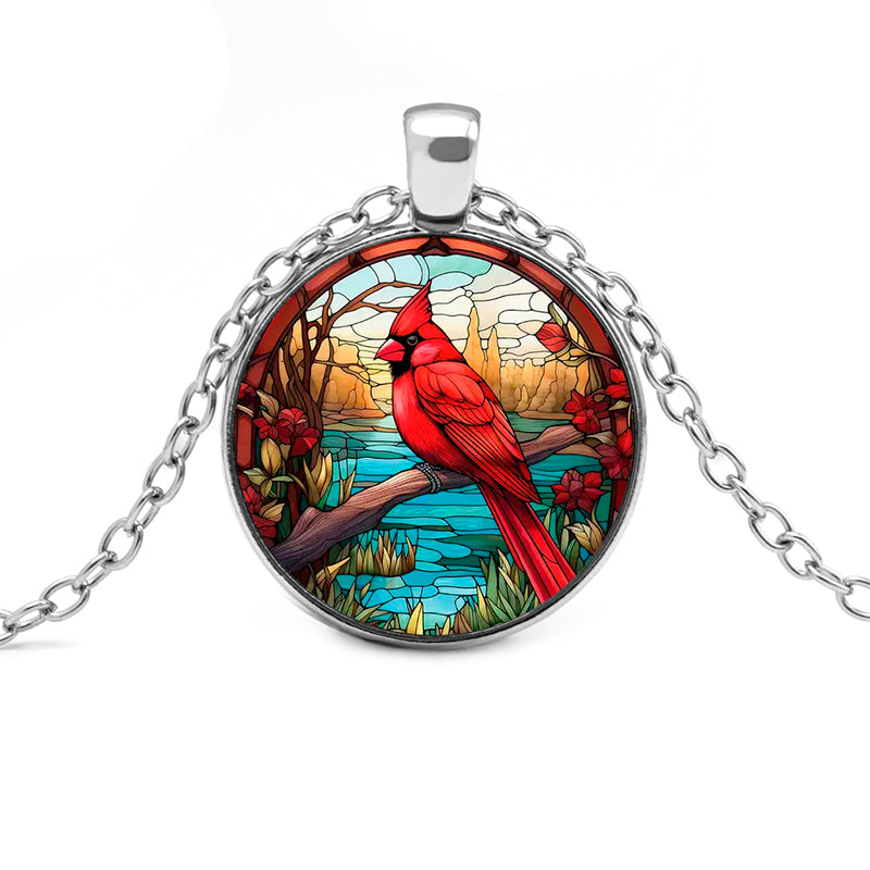 French Style Streetwear Bird Alloy Inlay Glass Unisex Pendant Necklace