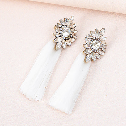 1 Pair Ig Style Glam Flower Inlay Alloy Glass Drop Earrings