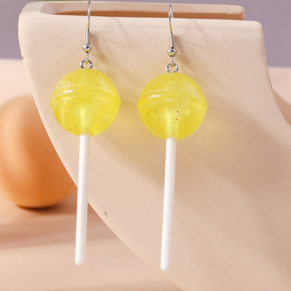 1 Pair Cute Candy Plastic Zinc Alloy Drop Earrings