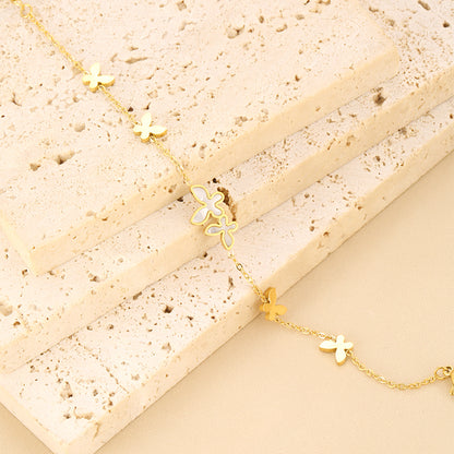 Basic Butterfly Stainless Steel Plating 18k Gold Plated Bracelets