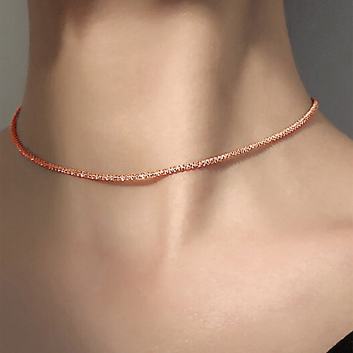 Elegant Modern Style Solid Color Copper Necklace In Bulk