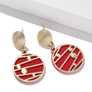 Wholesale Jewelry Simple Style Round Alloy Drop Earrings