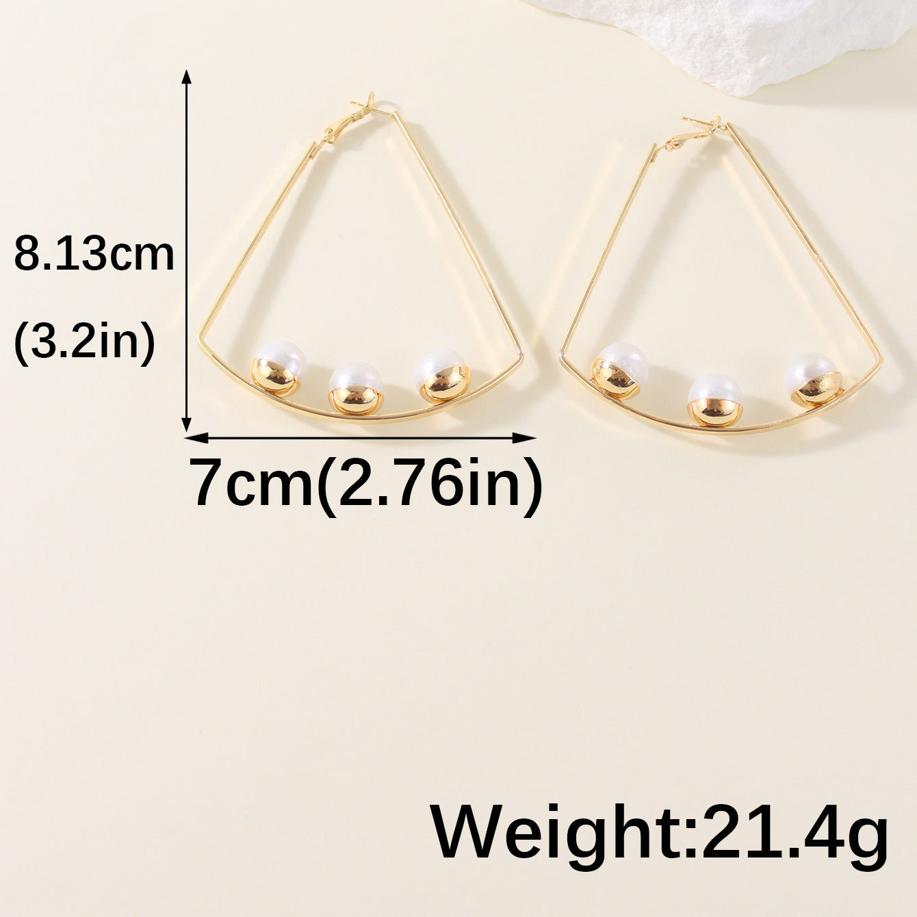 1 Pair Simple Style Solid Color Inlay Iron Pearl Ear Studs