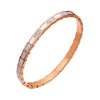 Classic Style Solid Color Stainless Steel Plating Inlay Zircon Bangle