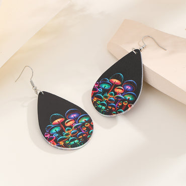 Wholesale Jewelry Korean Style Water Droplets Wood Drop Earrings