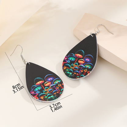 Wholesale Jewelry Korean Style Water Droplets Wood Drop Earrings