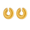 1 Pair Simple Style Solid Color Plating Stainless Steel Gold Plated Ear Cuffs