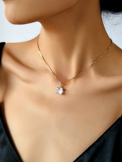 Elegant Pearl Stainless Steel Pendant Necklace