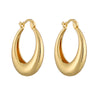 1 Pair Ig Style Casual French Style Leaves Lines Twist Plating Copper 18k Gold Plated Hoop Earrings