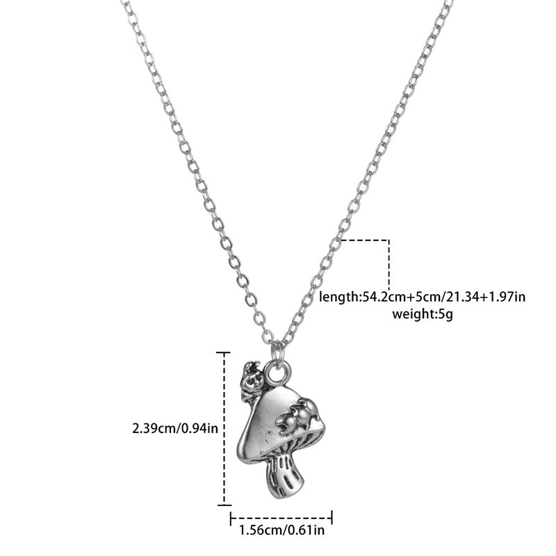 Sweet Simple Style Mushroom Alloy Women's Pendant Necklace