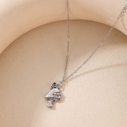 Sweet Simple Style Mushroom Alloy Women's Pendant Necklace