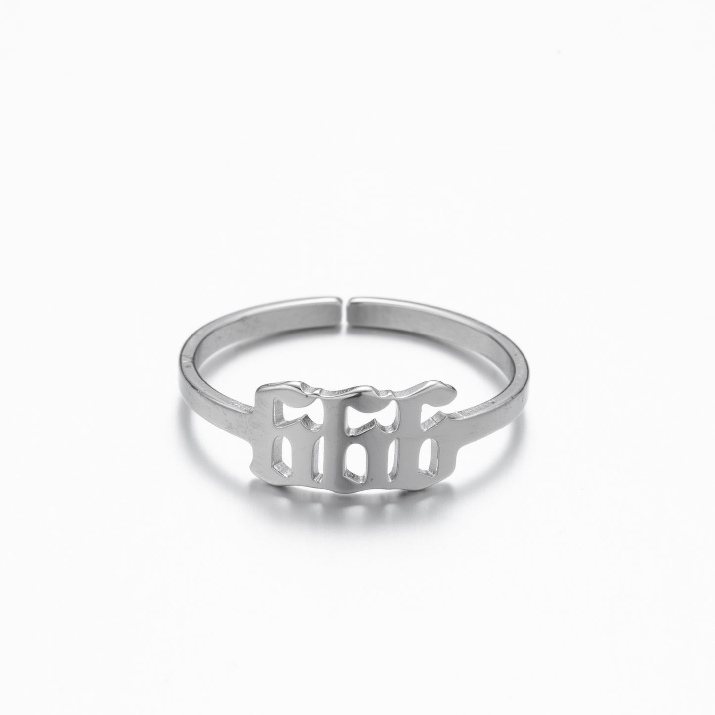 Fashion Number Stainless Steel Open Ring Plating No Inlaid Stainless Steel Rings