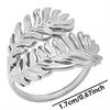 Wholesale Vintage Style Leaves Stainless Steel Plating Open Rings