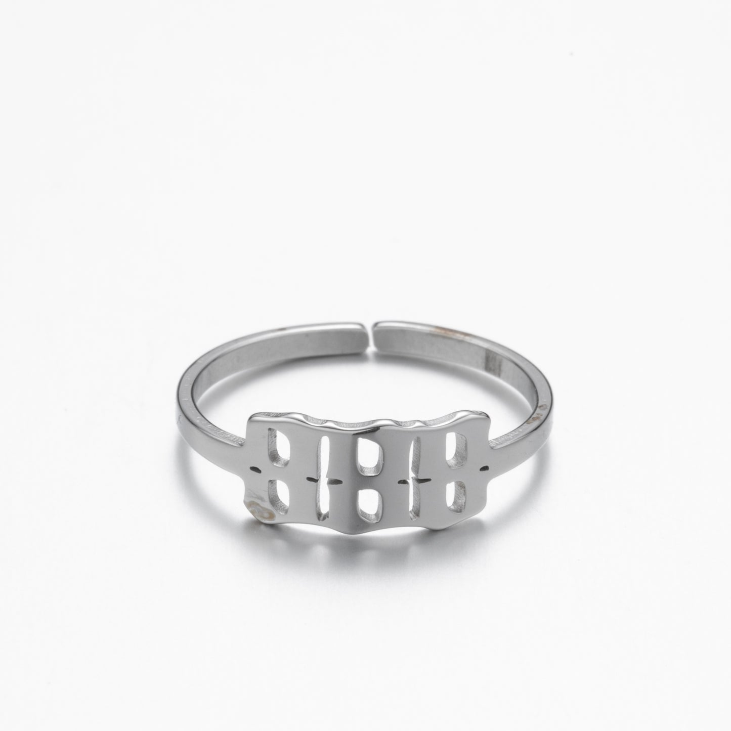 Fashion Number Stainless Steel Open Ring Plating No Inlaid Stainless Steel Rings