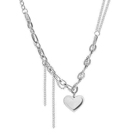 Hip-hop Rock Heart Shape Alloy Women's Pendant Necklace