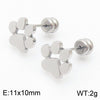 South Korea Stainless Steel Cute Pet Footprint Earrings