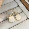 Wholesale Jewelry Simple Style Square Heart Shape Alloy Enamel Drop Earrings