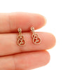 1 Pair Simple Style Cello Polishing Plating Hollow Out Stainless Steel 18k Gold Plated Ear Studs