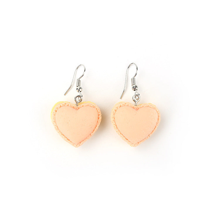 Wholesale Jewelry Cartoon Style Heart Shape Resin Drop Earrings